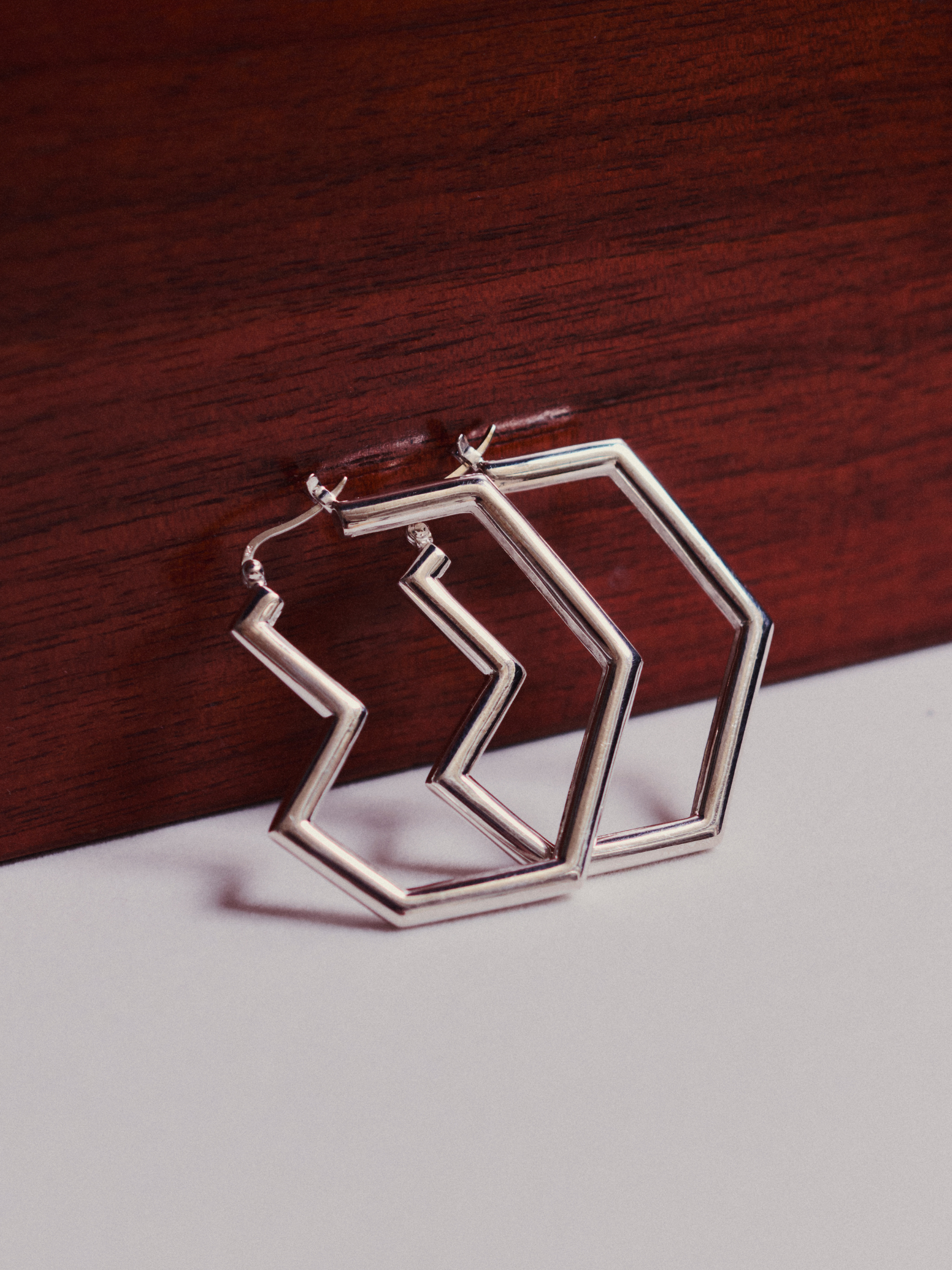 DARYL LARGE HOOPS <br> Sterling Silver