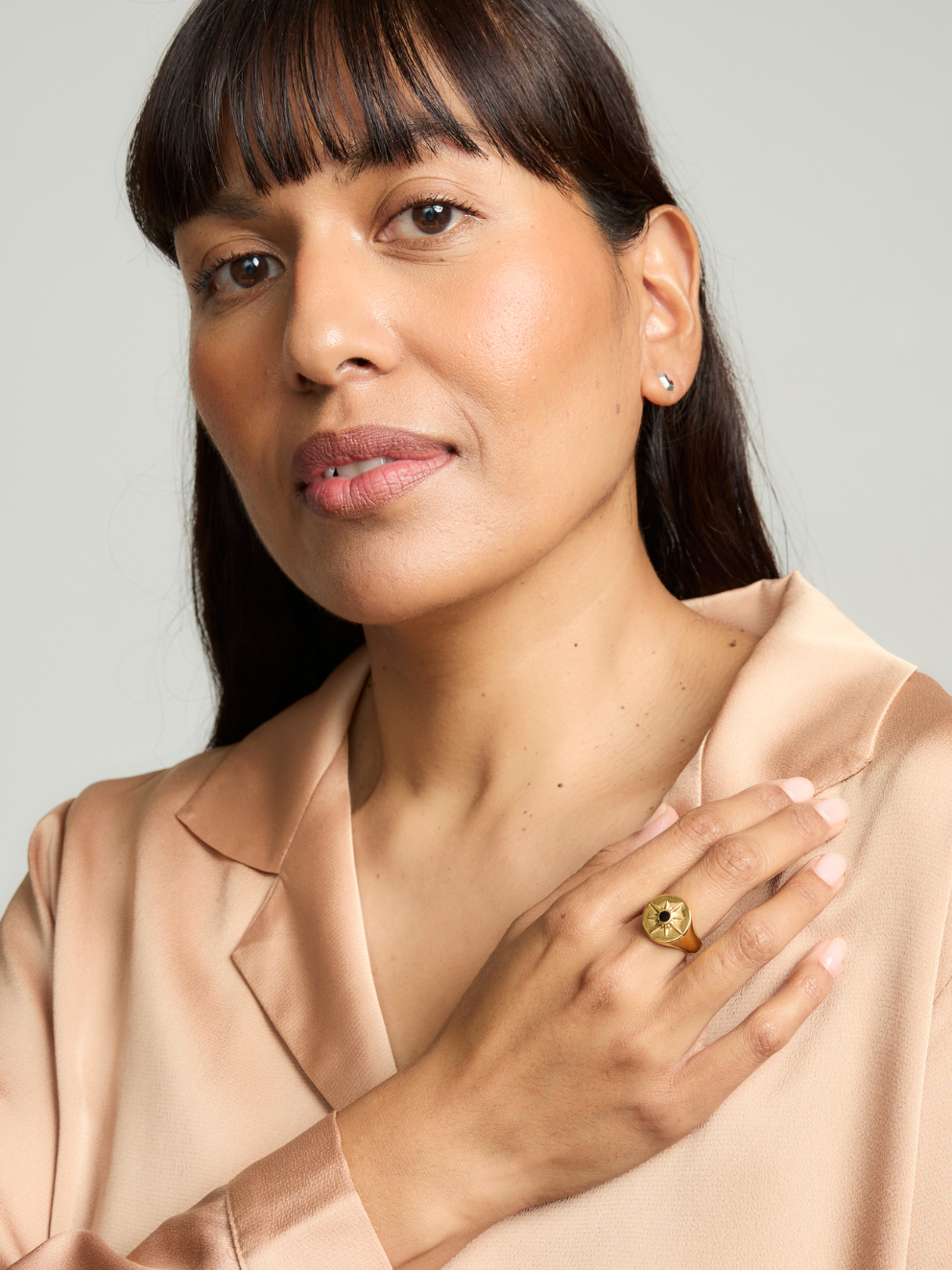 ASTRID RING <br> 18k Gold Plated - Onyx