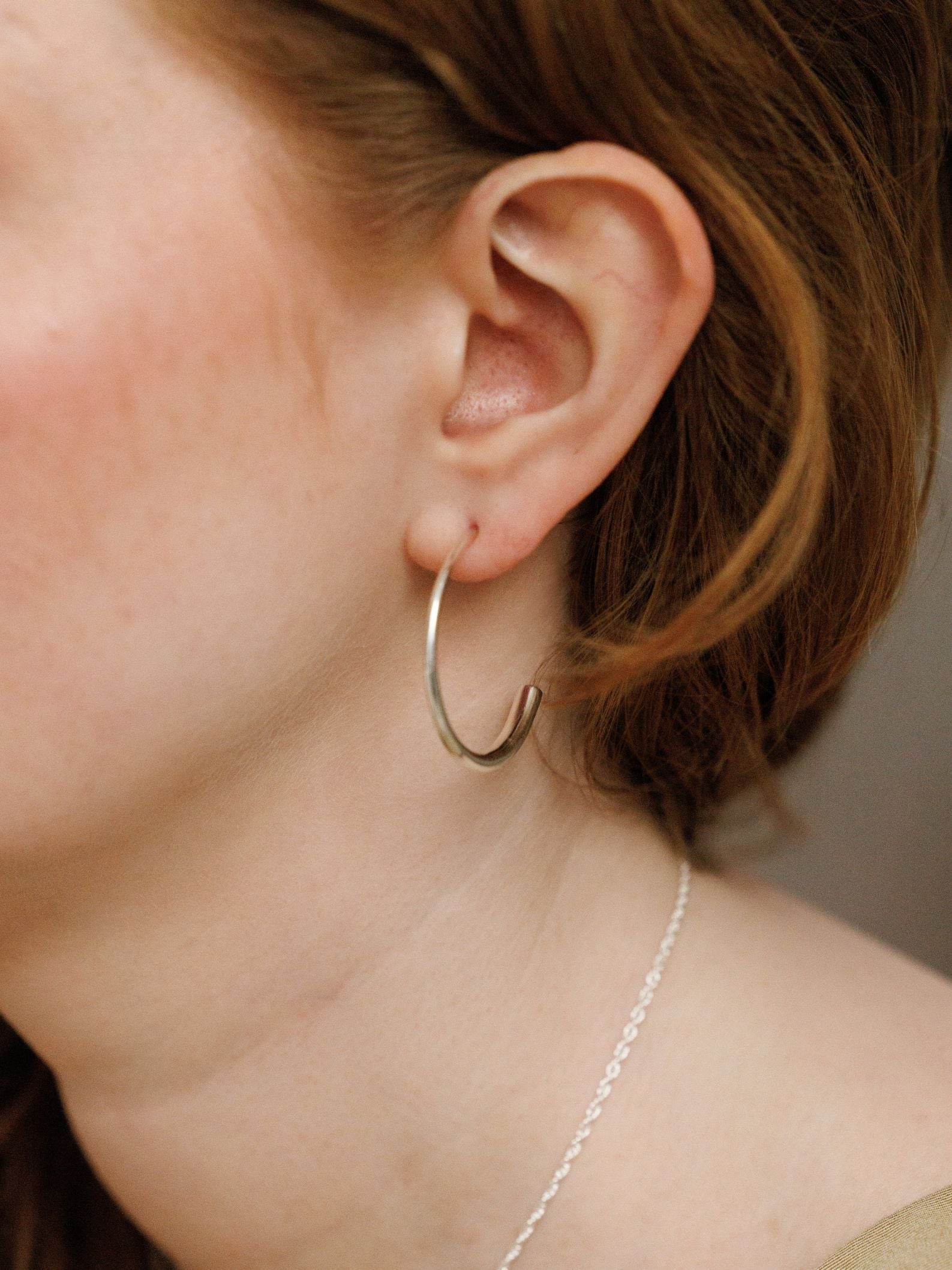 QUINCY HOOPS <br> Sterling Silver