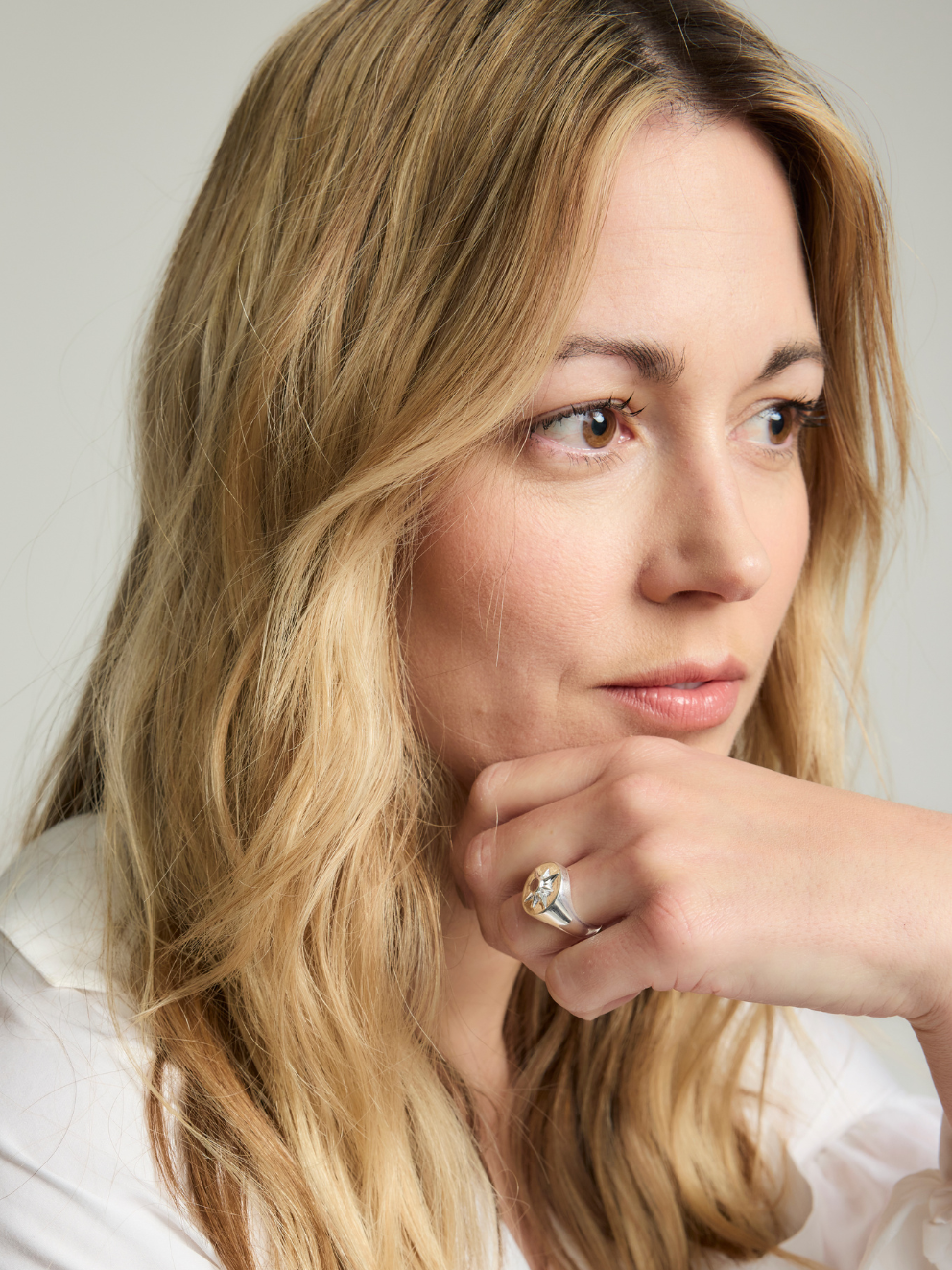 ASTRID RING <br> Sterling Silver - Pink Rhodochrosite