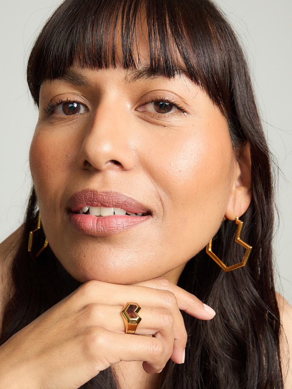 DARYL LARGE HOOPS <br> 18k Gold Plated