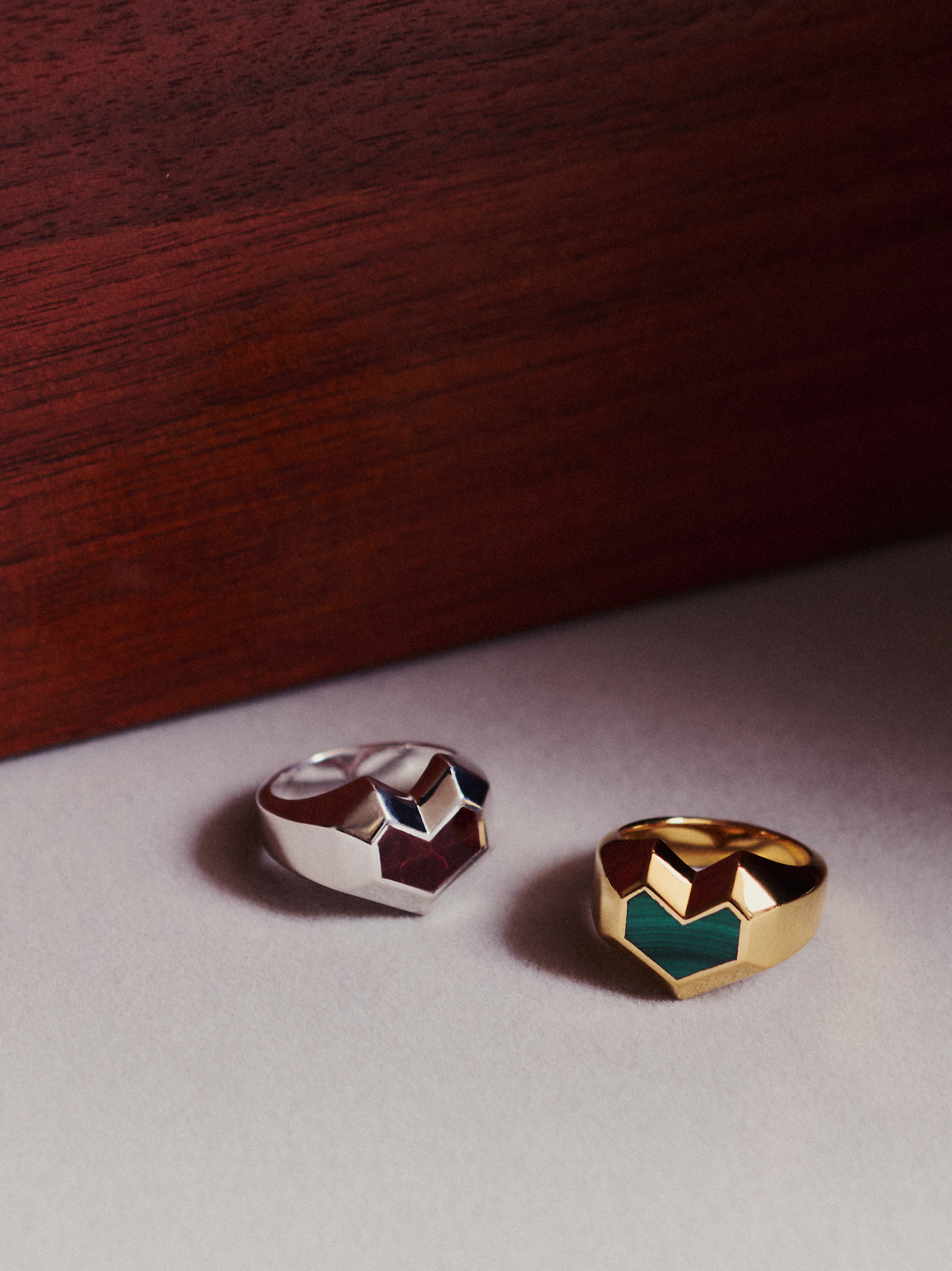 DARYL RING <br> Sterling Silver - Red Tiger Eye