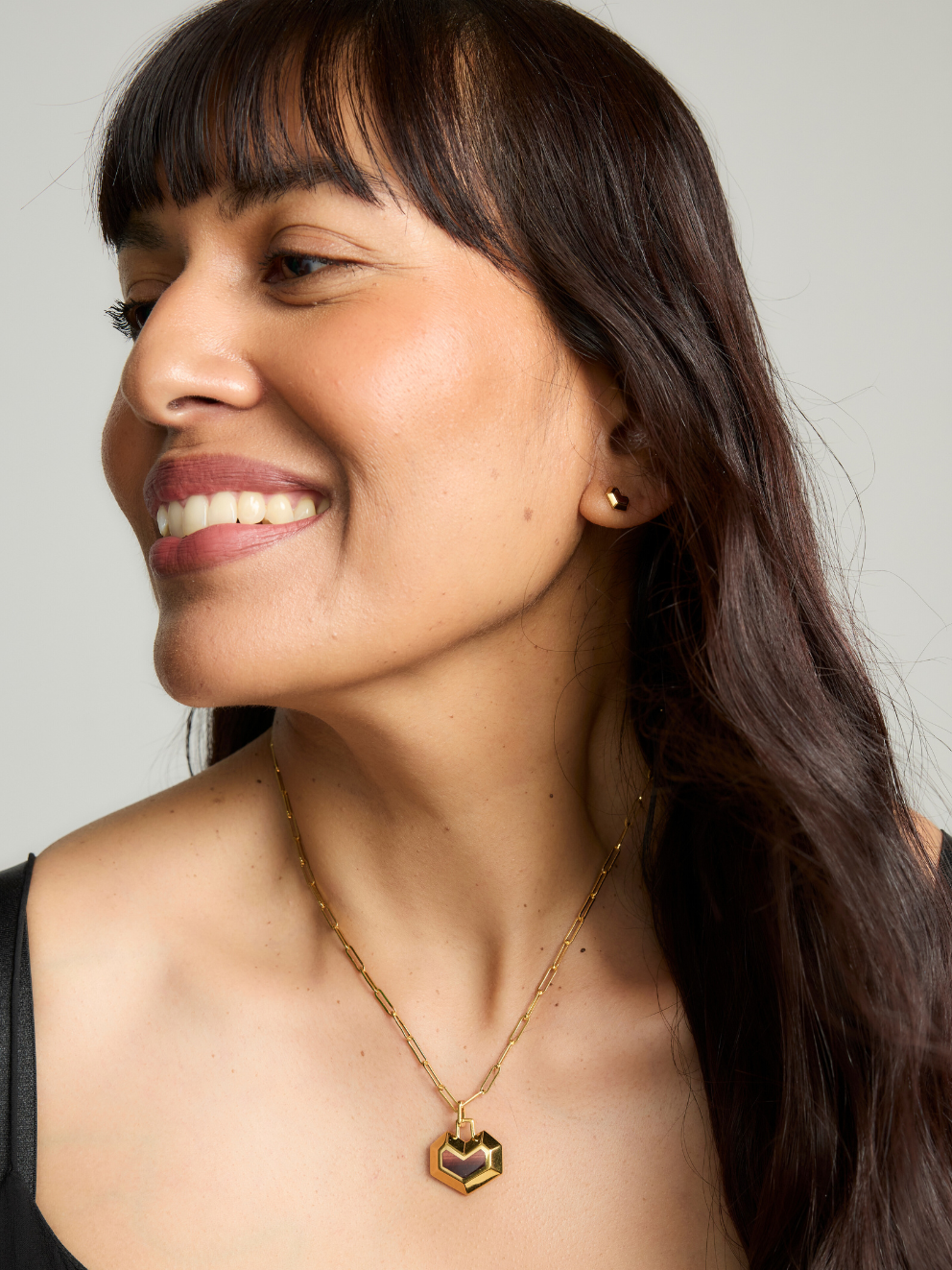 DARYL NECKLACE <br> 18k Gold Plated - Red Tiger Eye