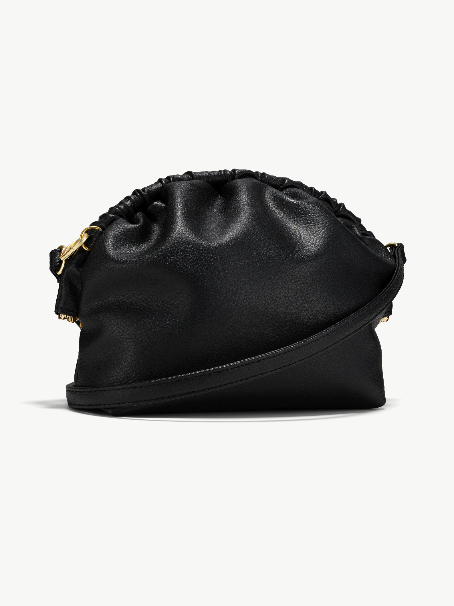 NORMA LARGE CLUTCH <br> Grape Leather - Black