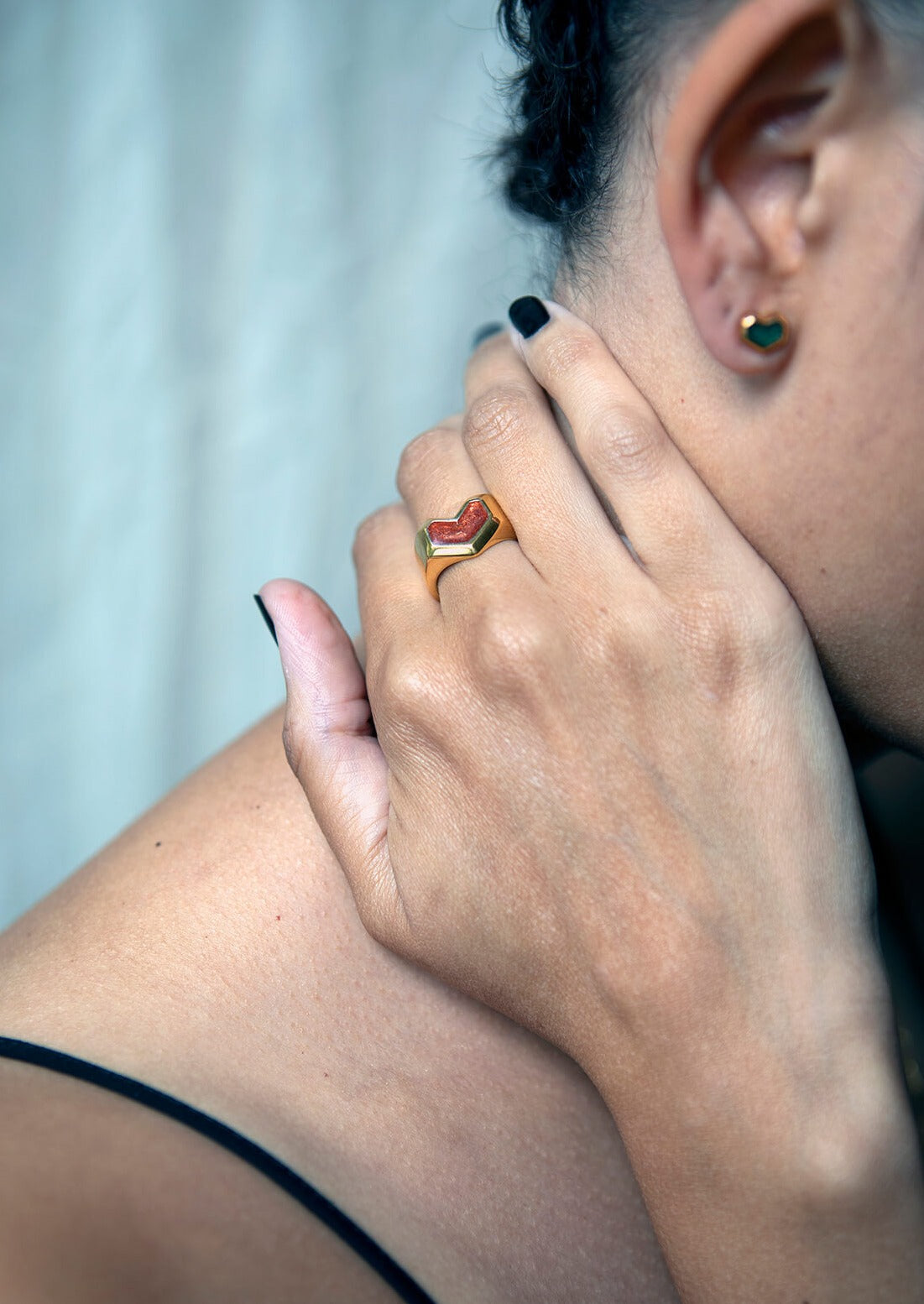 DARYL heart gold ring