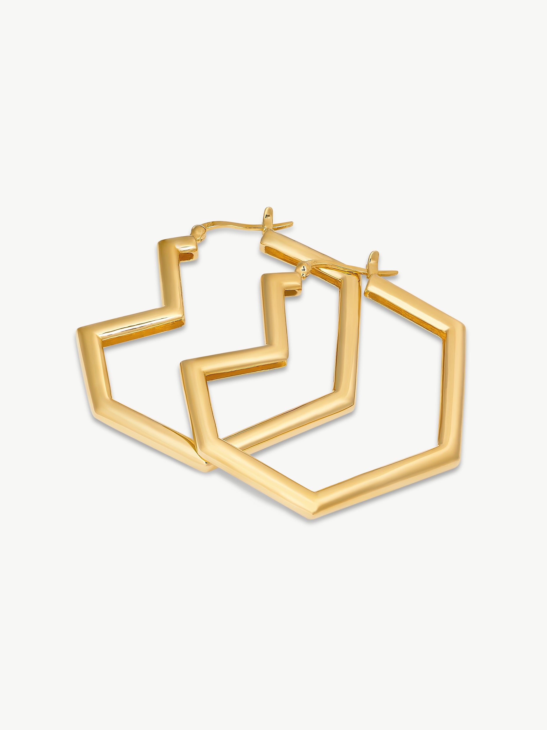 DARYL LARGE HOOPS <br> 18k Gold Plated