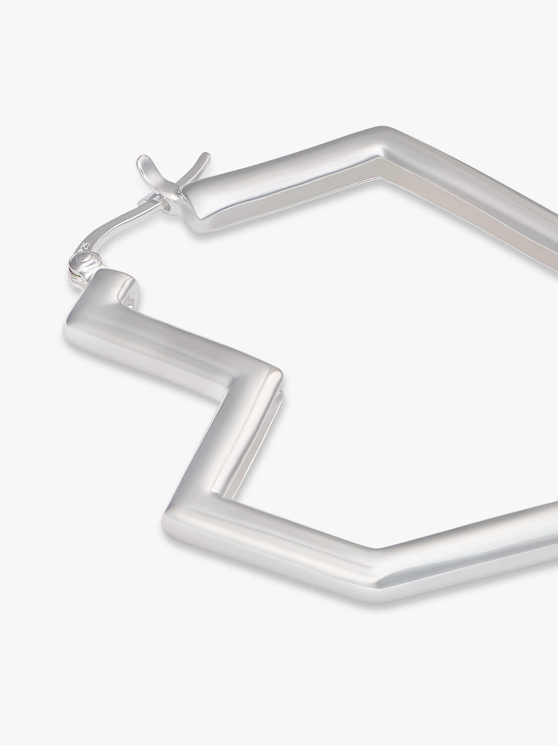 DARYL LARGE HOOPS <br> Sterling Silver