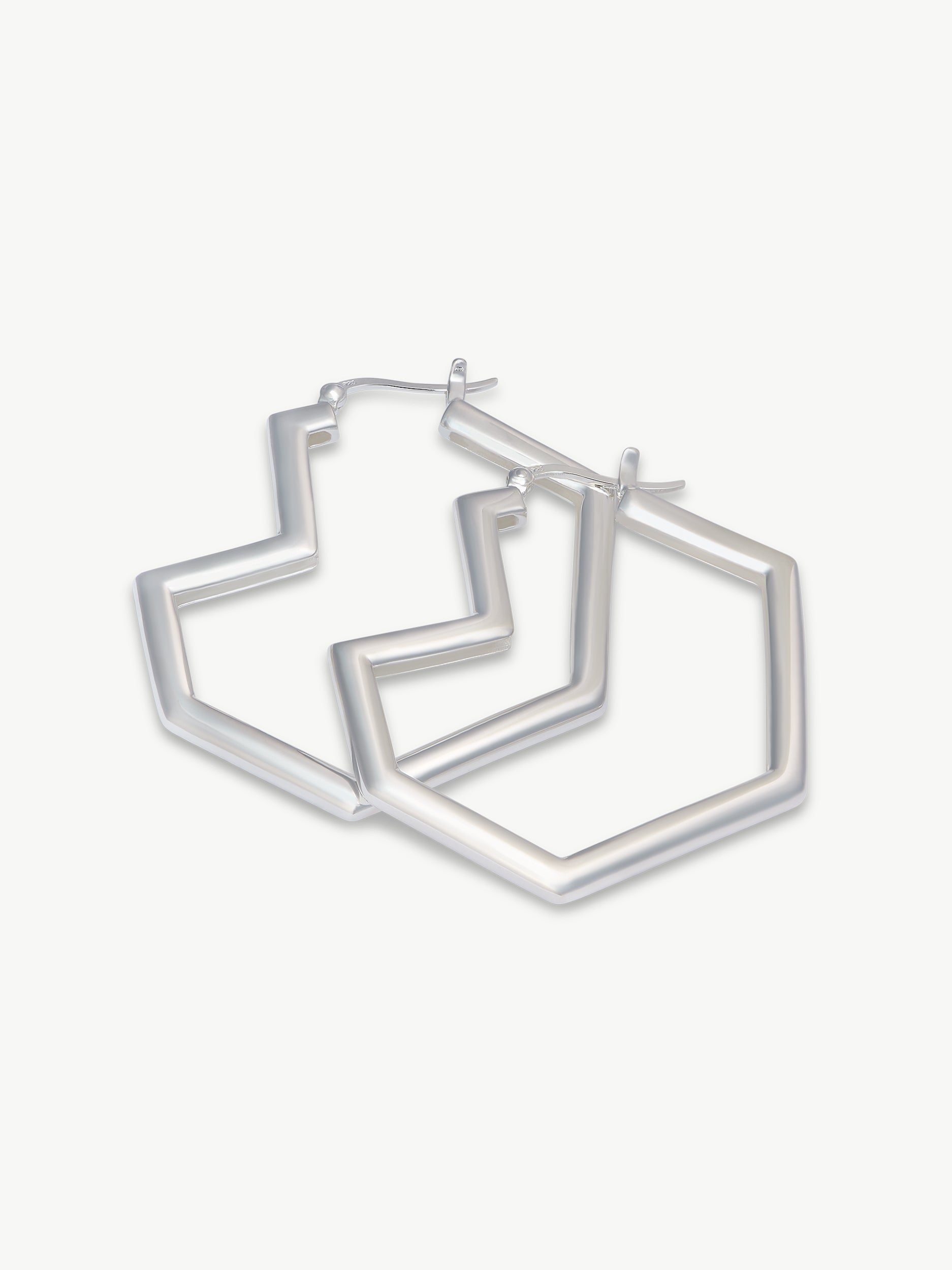 DARYL LARGE HOOPS <br> Sterling Silver