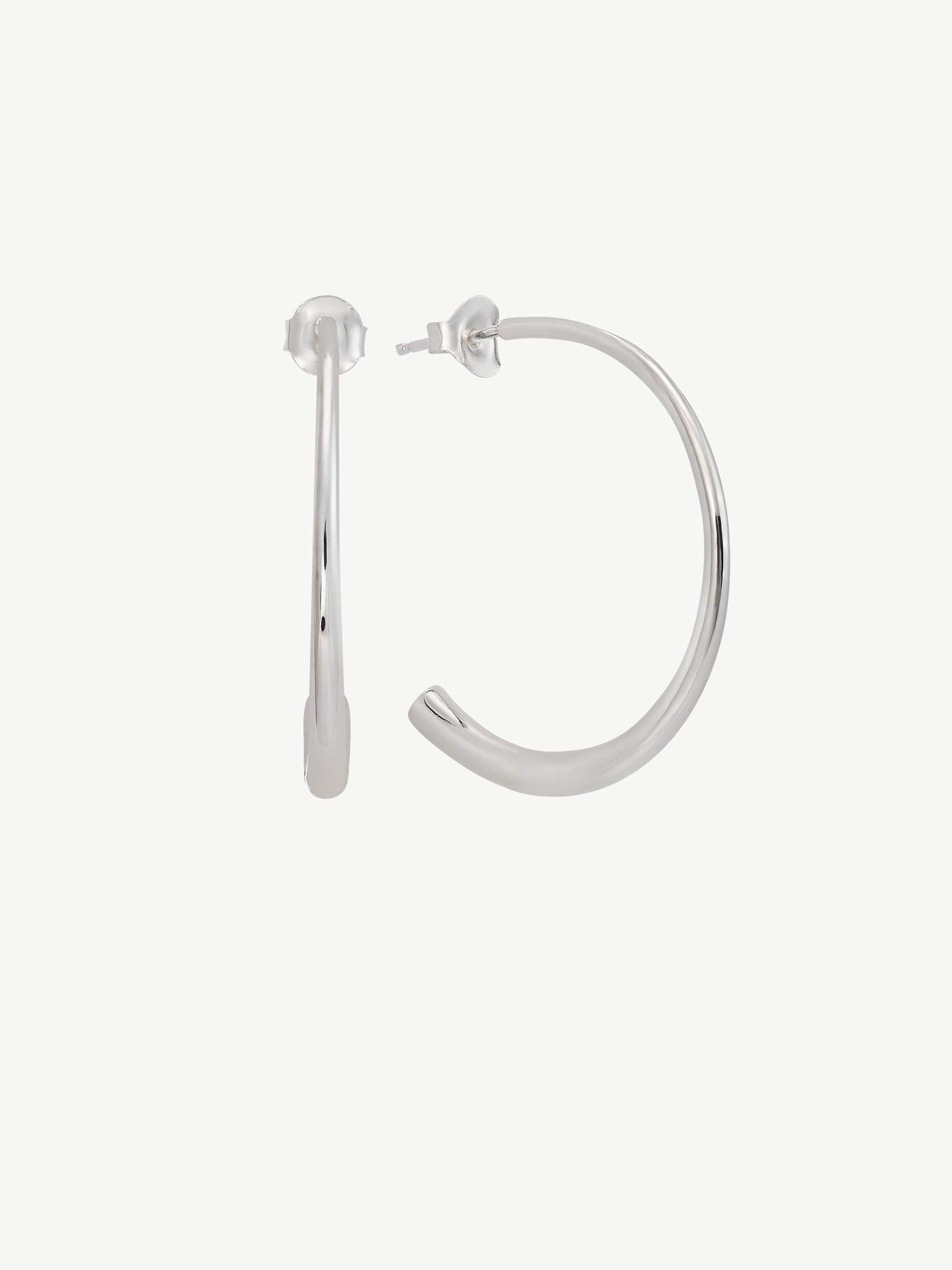 QUINCY HOOPS <br> Sterling Silver