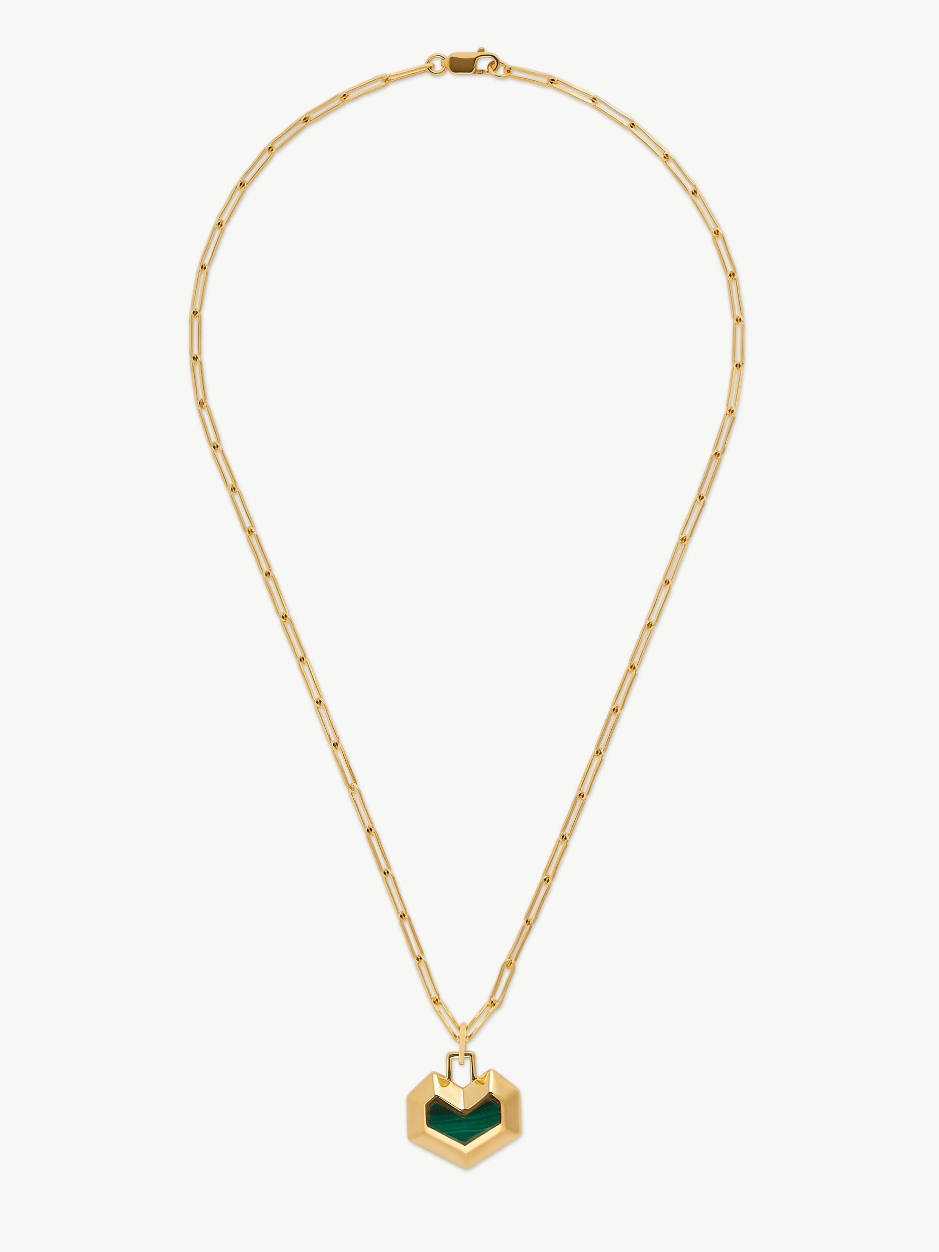 DARYL NECKLACE <br> 18k Gold Plated - Malachite