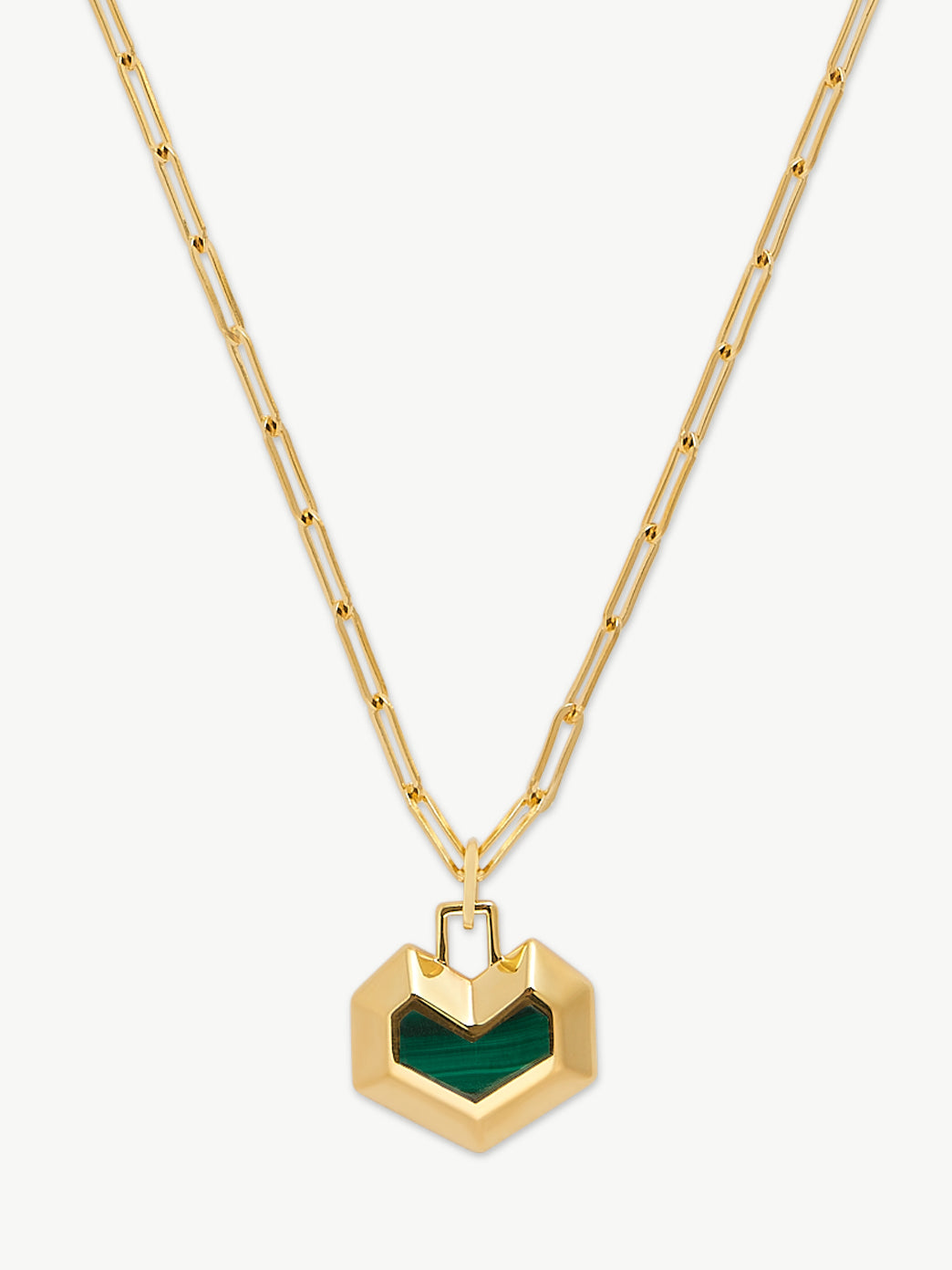 DARYL NECKLACE <br> 18k Gold Plated - Malachite