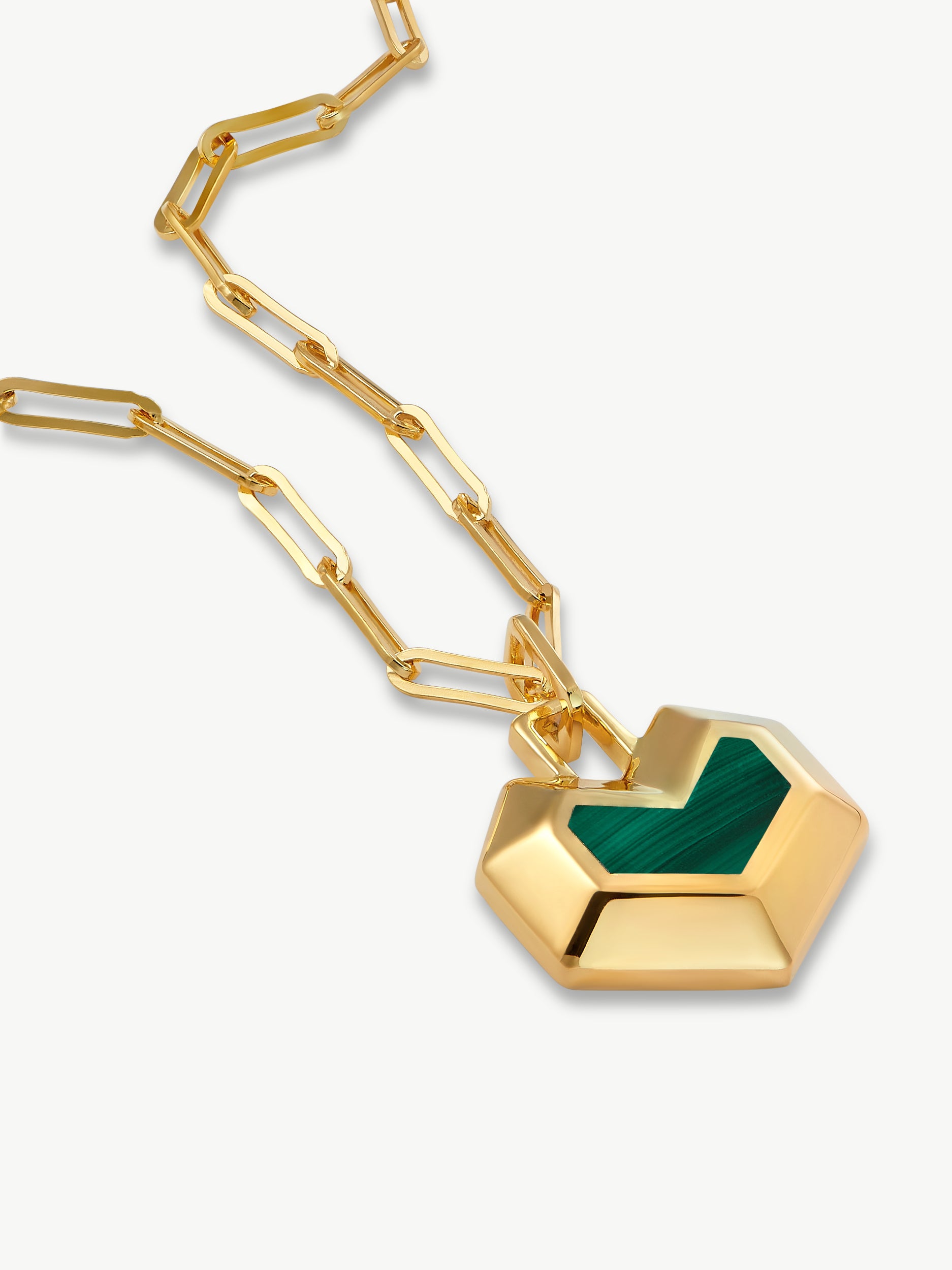 DARYL NECKLACE <br> 18k Gold Plated - Malachite