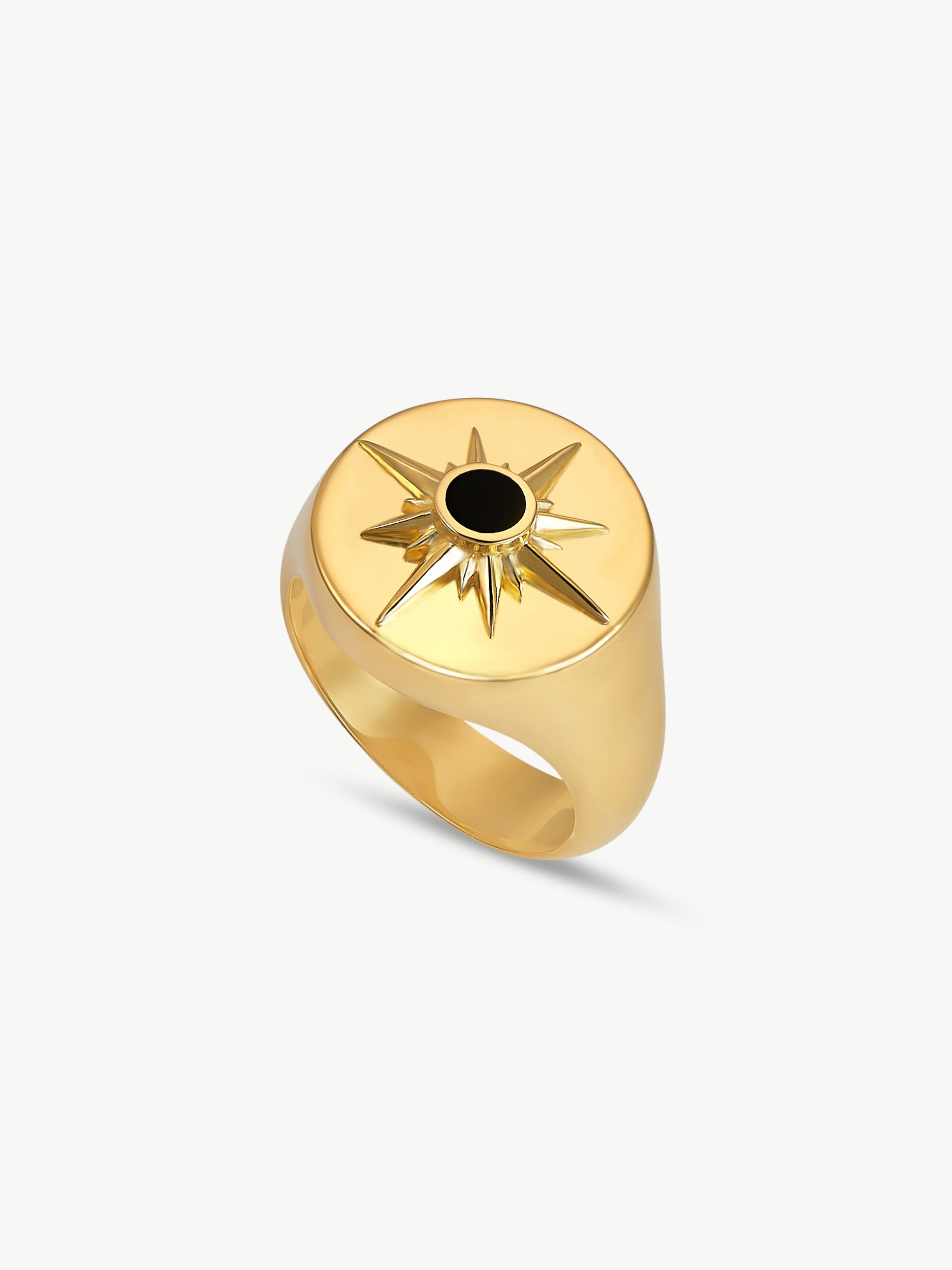 ASTRID RING <br> 18k Gold Plated - Onyx