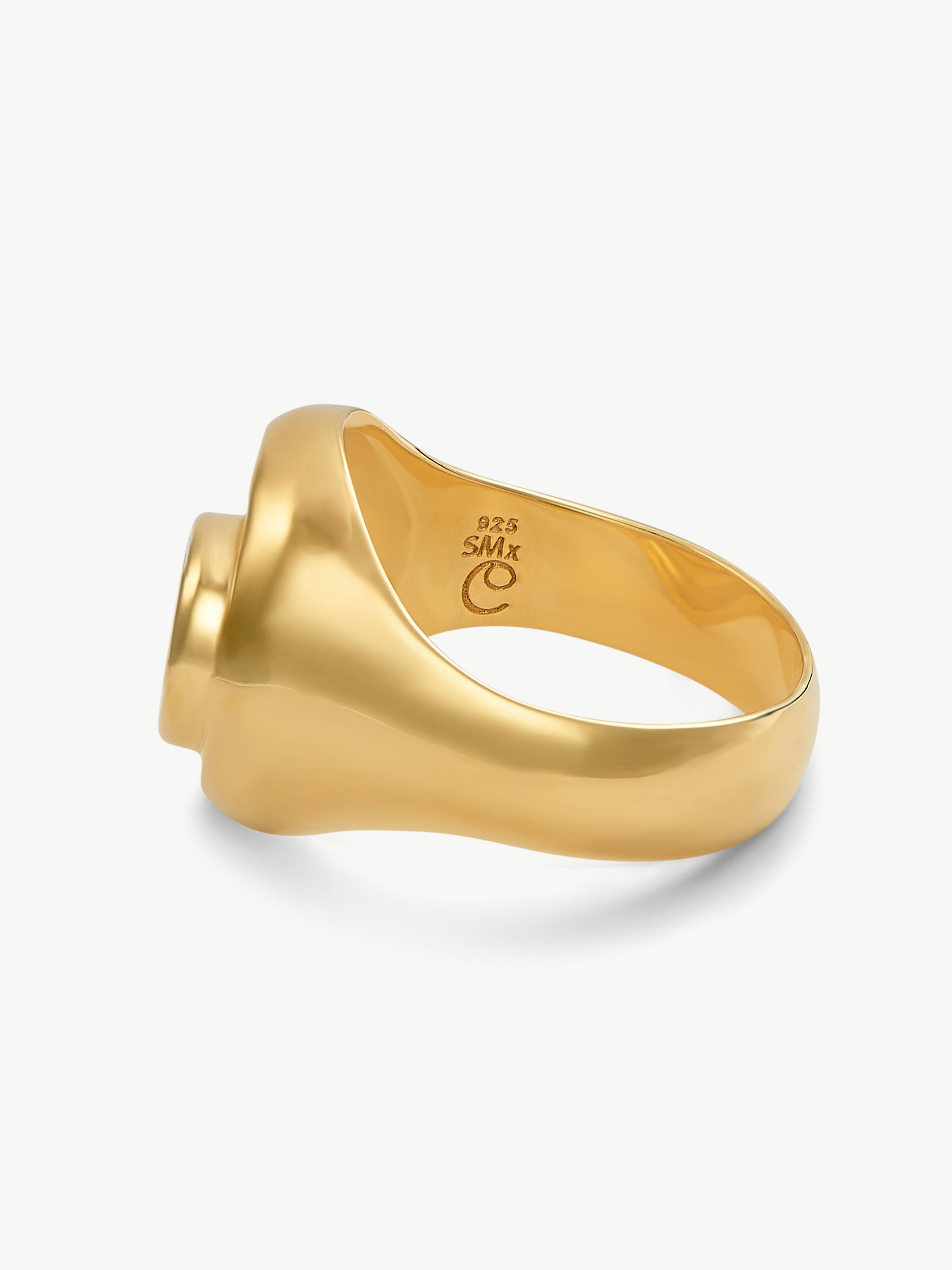 CRESSIDA RING <br> 18k Gold Plated - White Mother of Pearl