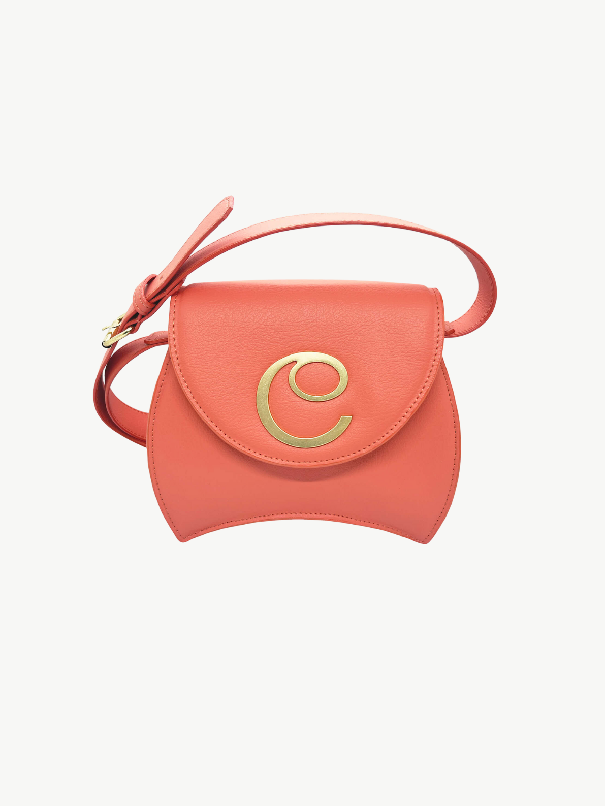 ELEKTRA SMALL CROSSBODY <br> Recycled Leather - Coral