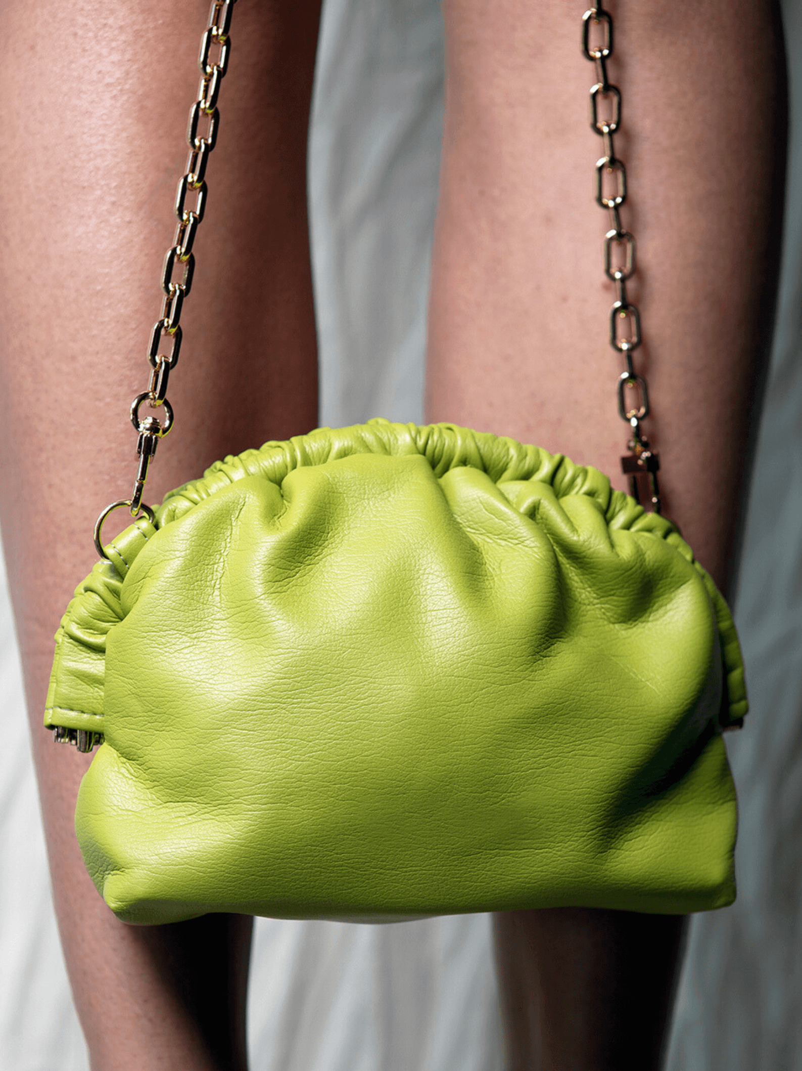 VERA SMALL CLUTCH <br> Vegan Leather - Parrot Green
