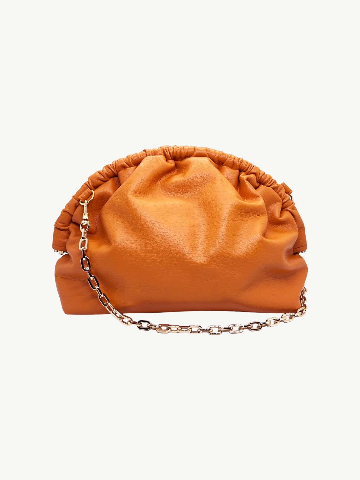NORMA LARGE CLUTCH <br> Vegan Leather - Vintage Orange