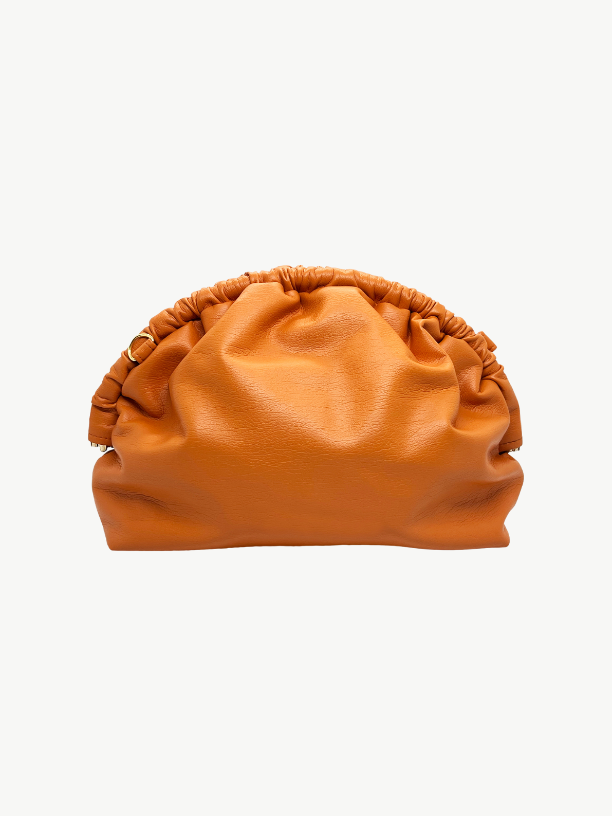 NORMA LARGE CLUTCH <br> Vegan Leather - Vintage Orange