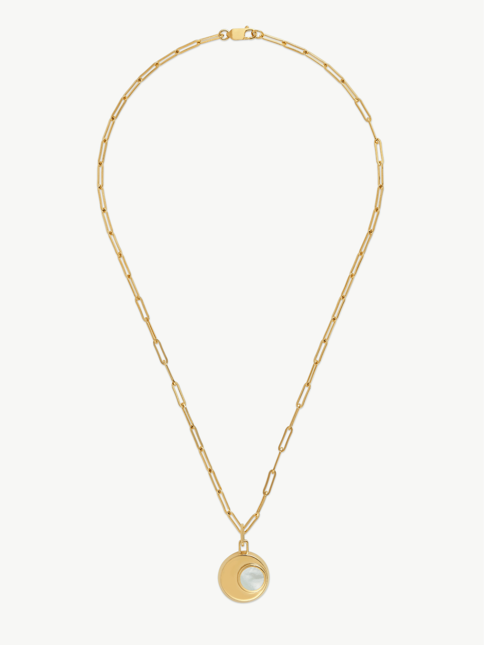CRESSIDA NECKLACE <br> 18k Gold Plated - White Mother of Pearl