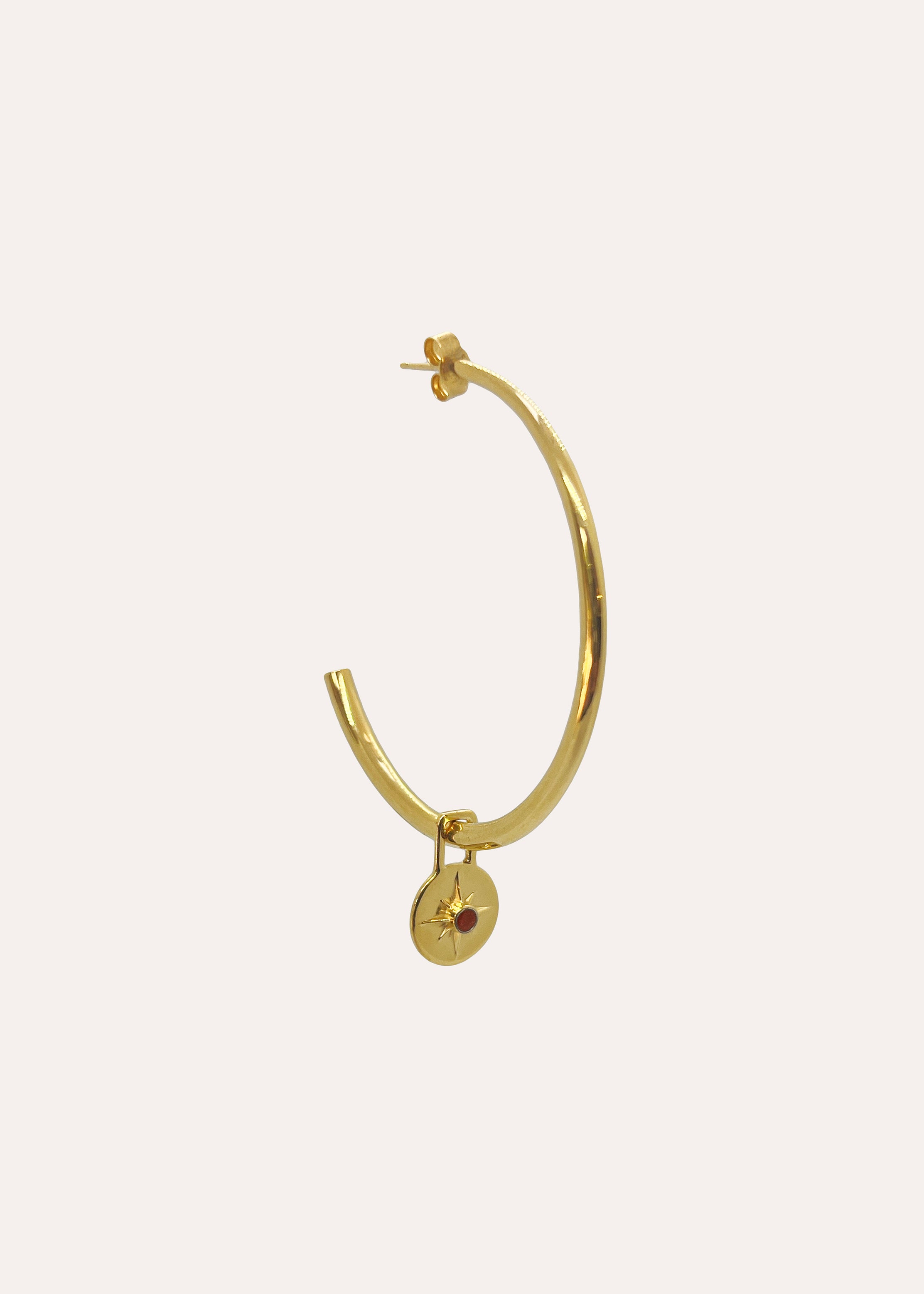 ASTRID star gold hoop earrings