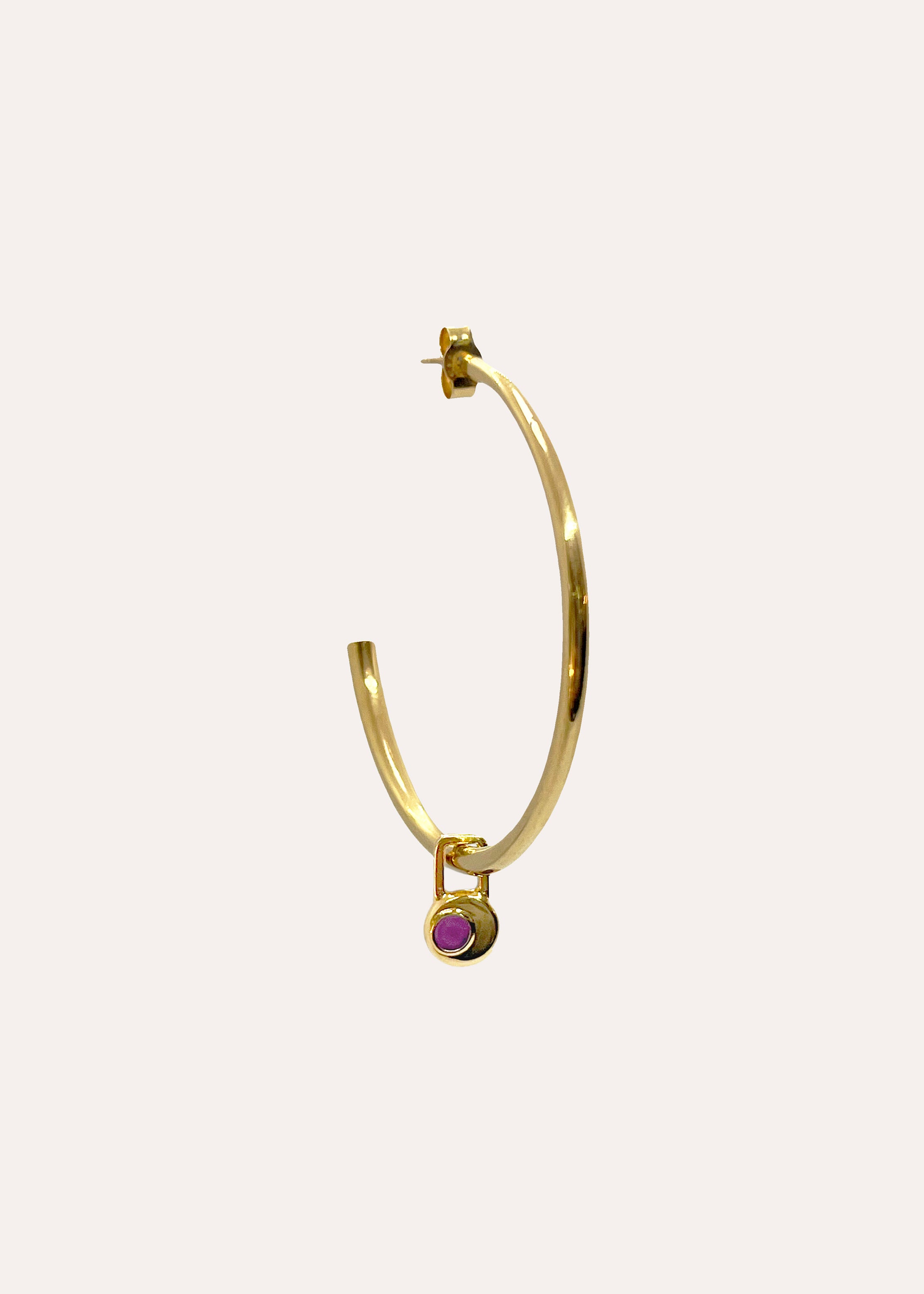 CRESSIDA moon gold hoop earrings