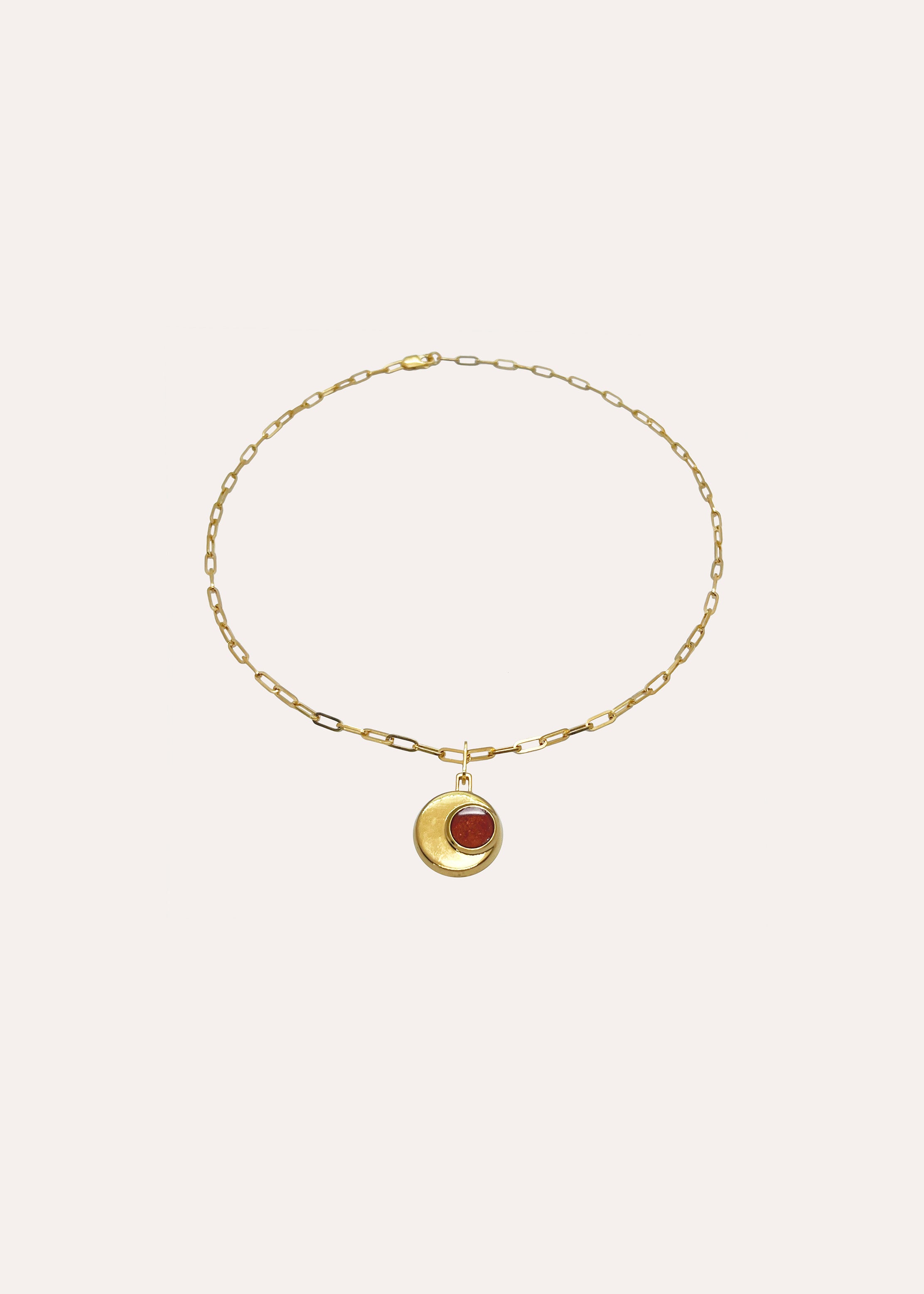 CRESSIDA moon gold chain necklace