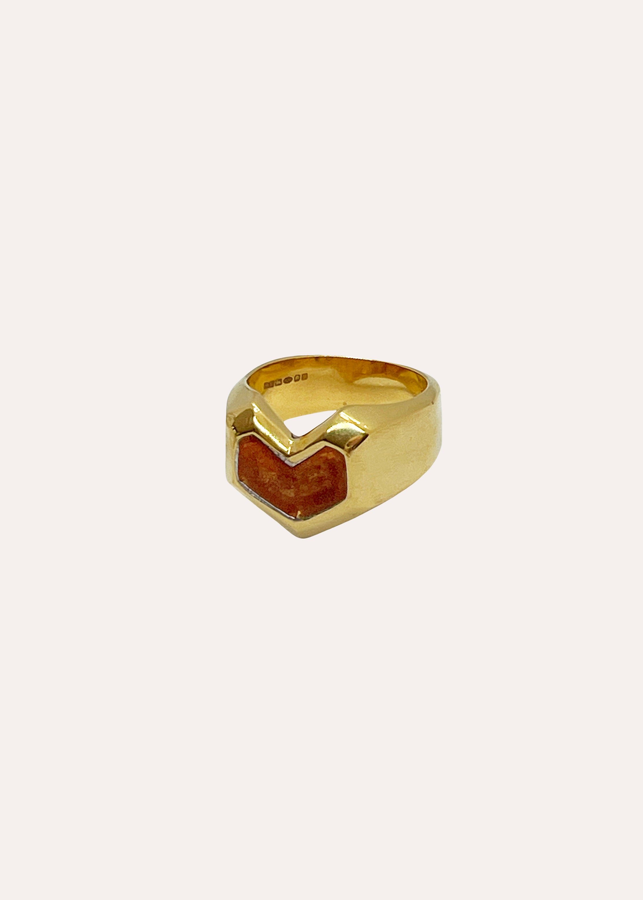 DARYL heart gold ring