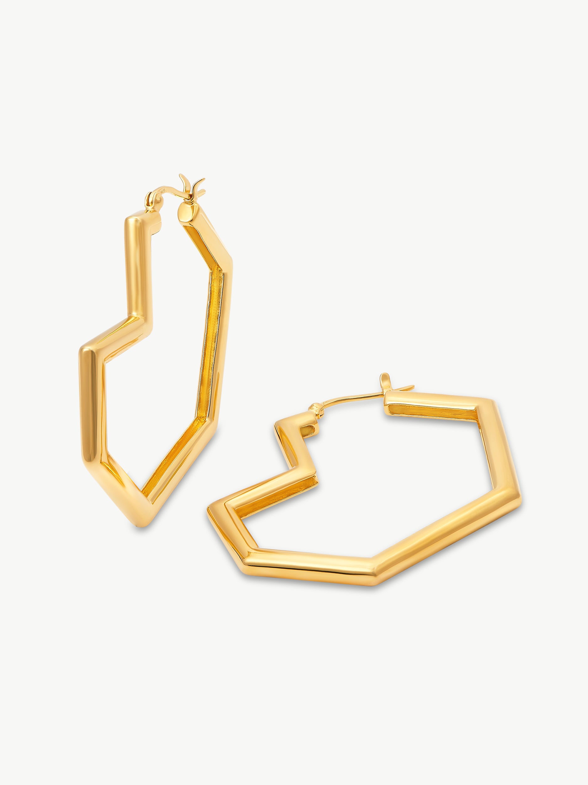 DARYL LARGE HOOPS <br> 18k Gold Plated