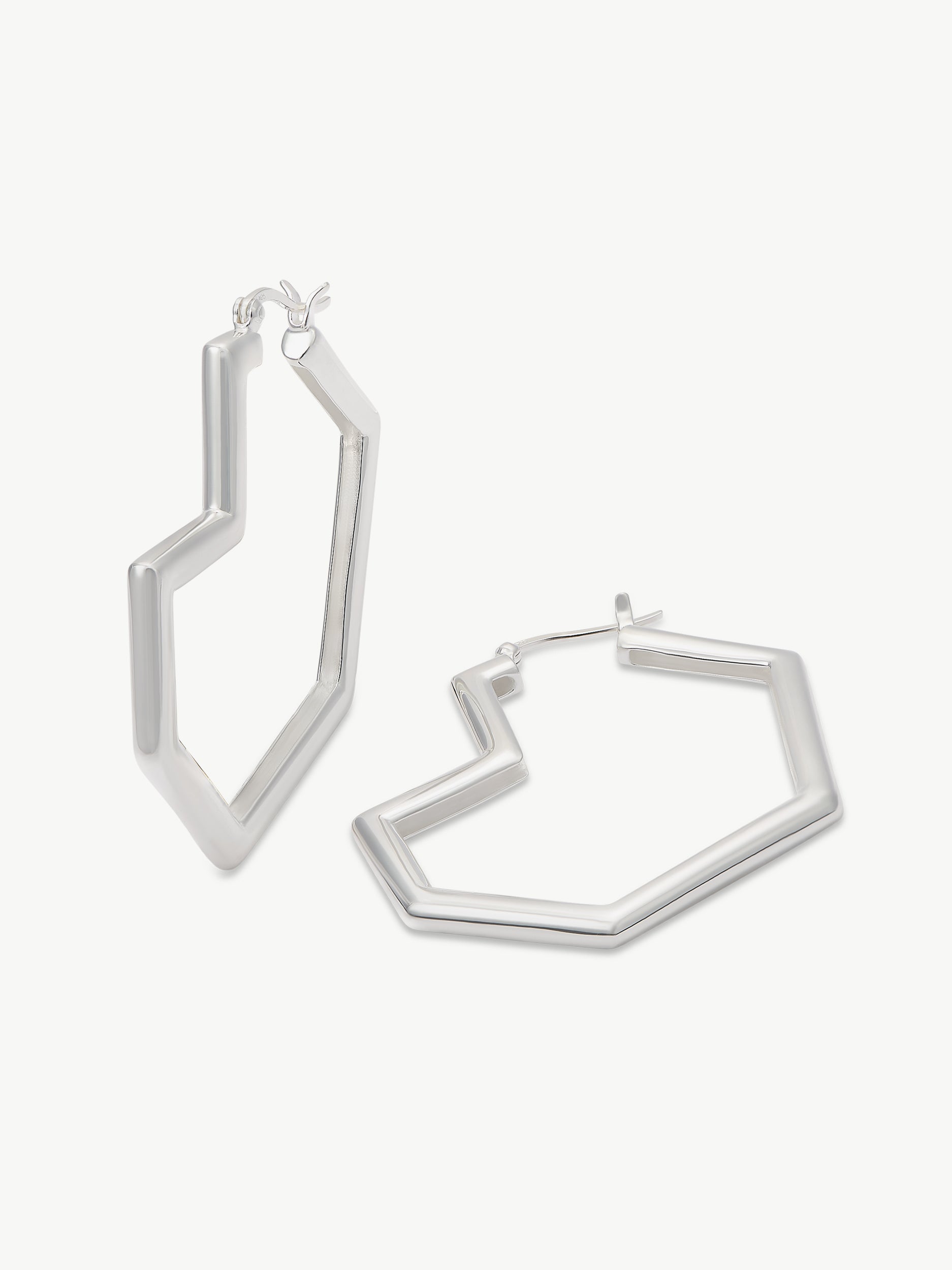 DARYL LARGE HOOPS <br> Sterling Silver