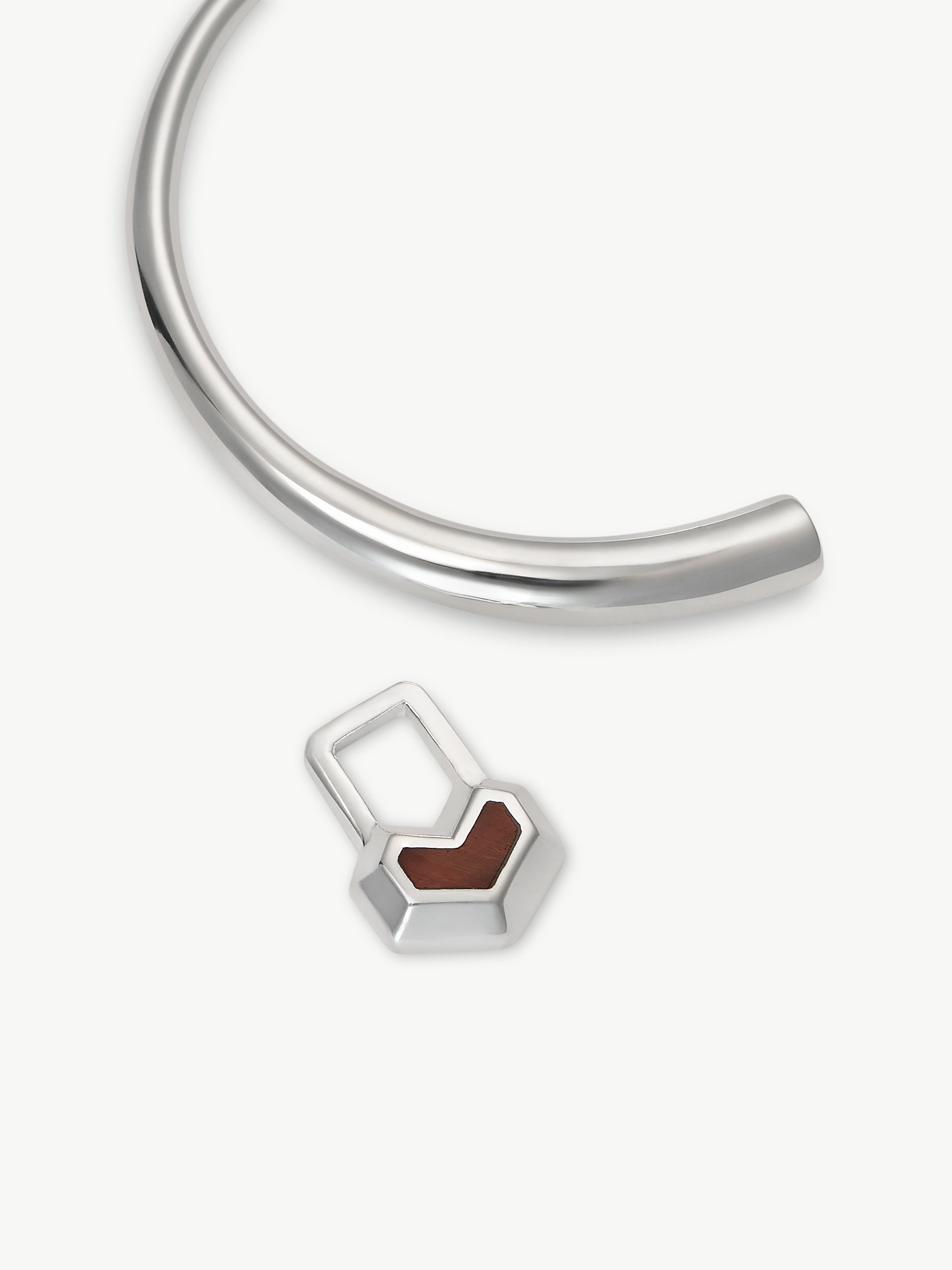 DARYL CHARM SMALL HOOPS <br> Sterling Silver - Red Tiger Eye
